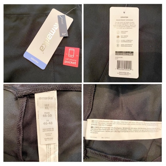 NWT Marika Flare Yoga Pant With Side Pockets Size XL in Black New With Tags. - Picture 9 of 16